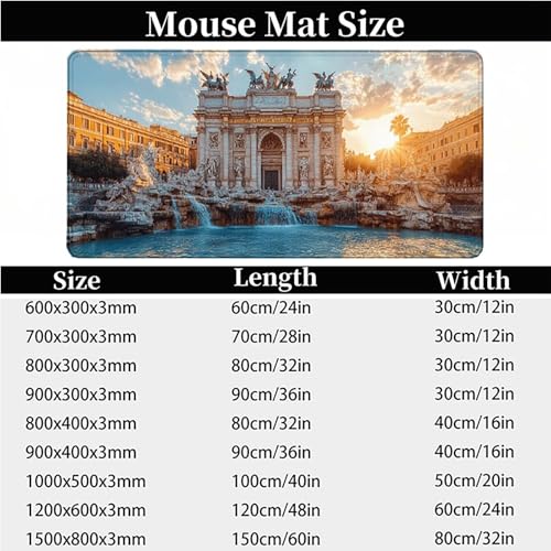 Tapis de souris ville imperméable avec bords cousus de 3mm