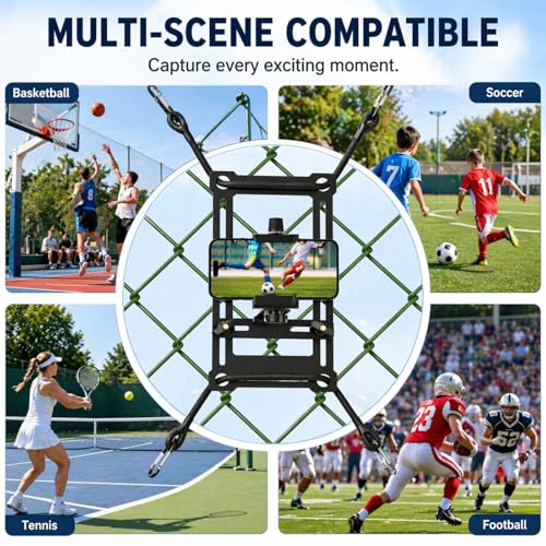 Gitaobac Fence Phone Mount for Baseball Games, Compatible with iPhone, GoPro, Mevo Start, Flexible, Durable, Ideal for Baseball, Softball, and Football Recording - image 6
