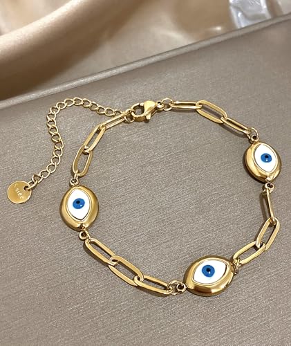 Evil Eye Bracelets for Women Gold Bracelet Stainless Steel Jewelry Mother Day Christmas2
