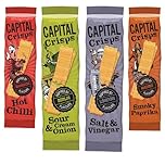 Capital Crisps World Tour Bundle Pack of 4 x 75g - Elongated Crisps. Multipack Crisps, Vegetarian Snacks, Healthy Snack