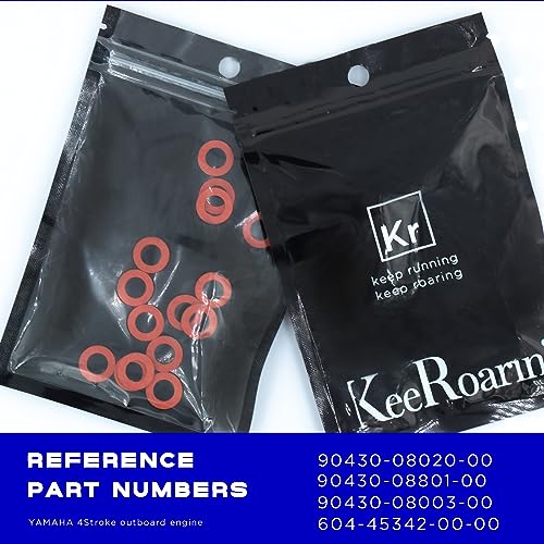 Image of 15PCS Drain Screw Gaskets for Yamaha Outboard 4 Stroke, 90430-08021-00 90430-08003 Outboard Lower Unit Seals Oil Drain Gasket for Outboards, Replacement Washer by KeeRoarin