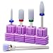 Belle Ceramic Nail Drill Bits Set, Cuticle Drill Bits with Brush for Electric E File Manicure Pedicure Acrylic Nail Drill Tools, 3/32", 5pcs