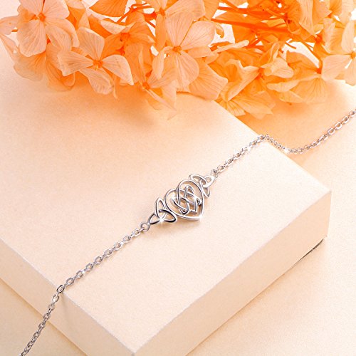 Image of S925 Sterling Silver Anklet for Women Adjustable Plus Foot Ankle Bracelet