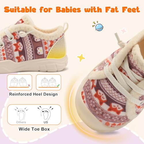 FEETCITY Kids Winter Shoes Barefoot Shoes Toddler Walking Shoe Boys Girls Toddler Tennis Sneakers2