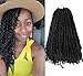 The BOHOBABE Pre-twisted Passion Twist Crochet Hair 16 Inch Pre-looped Crochet Passion Twist Braiding Hair 8 Packs (1B)