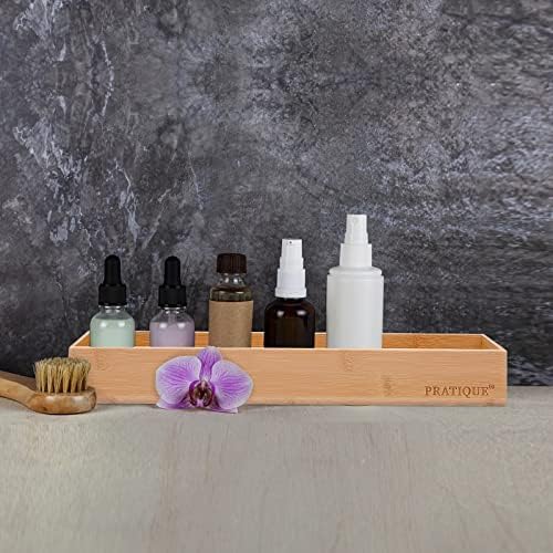 Miniatura 5 de Organizador de cajones de bambú, organizador de utensilios de cocina, bandeja de cubiertos, soporte para cubiertos, caja de almacenamiento de madera