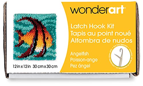 Image of Wonderart 426151C Angel Fish Latch Hook Kit, 12 inch X 12 inch