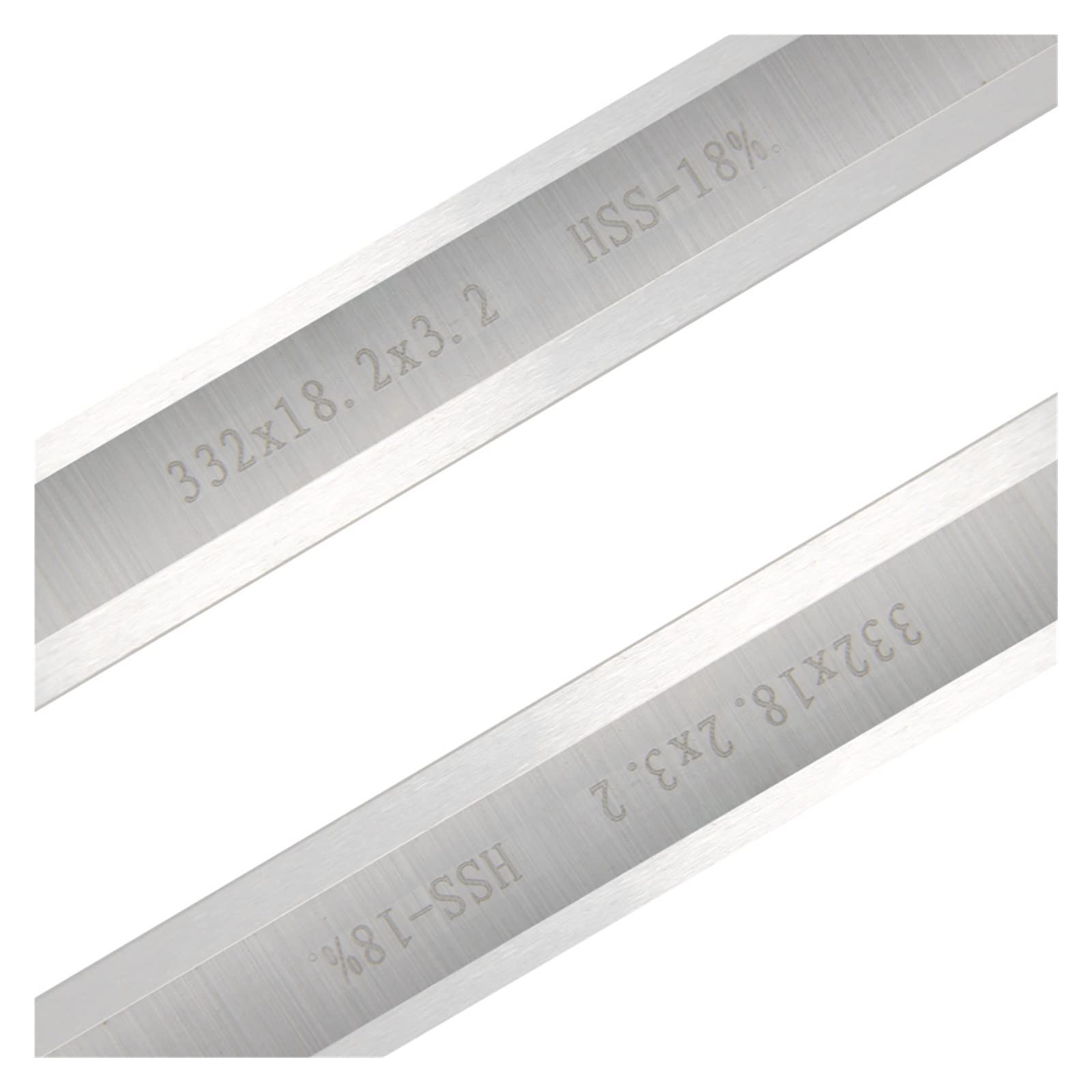 Hoja cepilladora HSS de 2 uds., 332x18,2x3,2mm de Espesor, 332mm, Herramientas de Cepillado for carpintería, Cuchillas for cepilladora de Madera