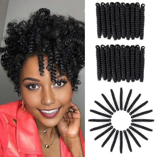 BECUS Black Crochet Braids Hair for Black Women 3 Packs 20inch Synthetic Short Braiding Tapered Cut Jamaican Jumpy Wand Hair Extensions(3*Packs 20'' #1B 8MM)