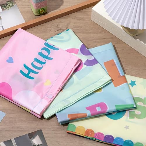 Image of ROCEEI Pack of 4 Fluorescent Light Covers for Ceiling Lights, 4 x 2 Ft, Magnetic Light Covers for Classroom Office Home School Ceiling Decor(Pastel)