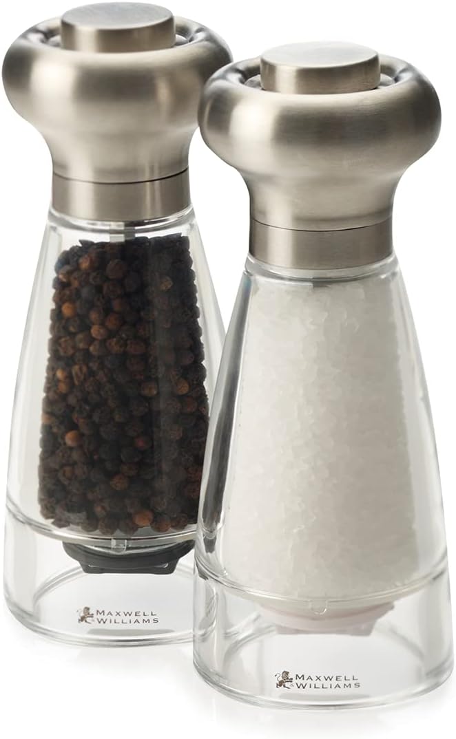 Maxwell & Williams Dynasty Stainless Steel Salt & Pepper Mill Set 16cm