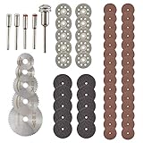 Tysun 60 Pcs Drill Cutting Wheel Set for Rotary Tool,1 0 Pcs 1/8' Shank Diamond Cutting Wheels, 5...