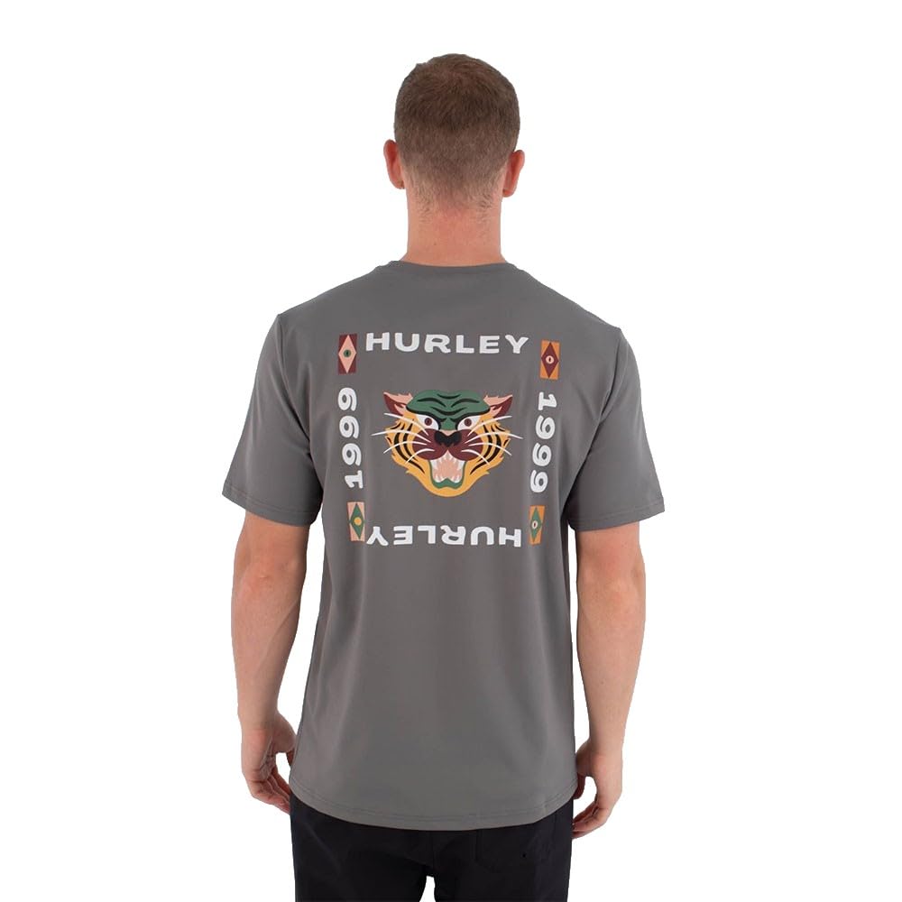 Hurley Men's Short-Sleeved Surf Lycra - Bolud T-Shirt Hombre