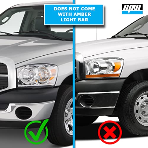 Cpw Headlights Assembly Compatible With [2006-2008 Dodge Ram 1500] [2006-2009 Dodge Ram 2500/3500] Projector Headlights Headlamps Pair Set #TOP1
