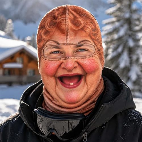 Funny Old Man Ski Mask Balaclava, Realistic Full Face Cover for Men Women - image 2