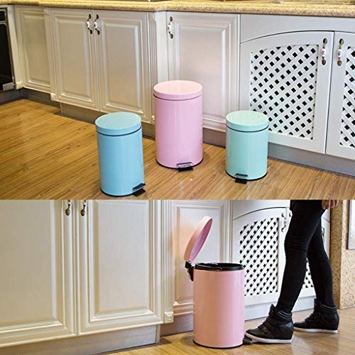 Bote de basura redondo para sala de estar y dormitorio elegante 8