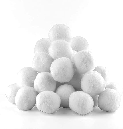36 Stück Künstliche Schneebälle - Weiche Plüschbälle Für Indoor Schneeballschlachten