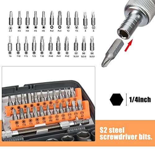 Noosverl 38-tlg 1/4 Zoll Ratsche Werkzeugset, Umschaltknarre, Ratschenschlüssel-Satz, Ratcheting, Schraubendreherbits Sockets Set, Ratschenkasten Klein