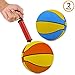 Srenta Mini Basketball with Pump -7 Inch Size 3 Basketball - Assorted Colors Set for Indoor, Outdoor, Pool Parties, Mini Hoops Kids Baskeball Game Party Favors - 2 Pack