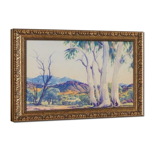 Impression sur toile Albert Namatjira : déco scène centrale Australie 40x61cm
