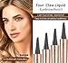 Eyebrow Pencil, 4 Tip Microblade Eyebrow Pen, Smudge-Proof brow pen, waterproof eyebrow pencil, Long-Lasting Natural Eye Brow Pencils for Women (Dark Brown)