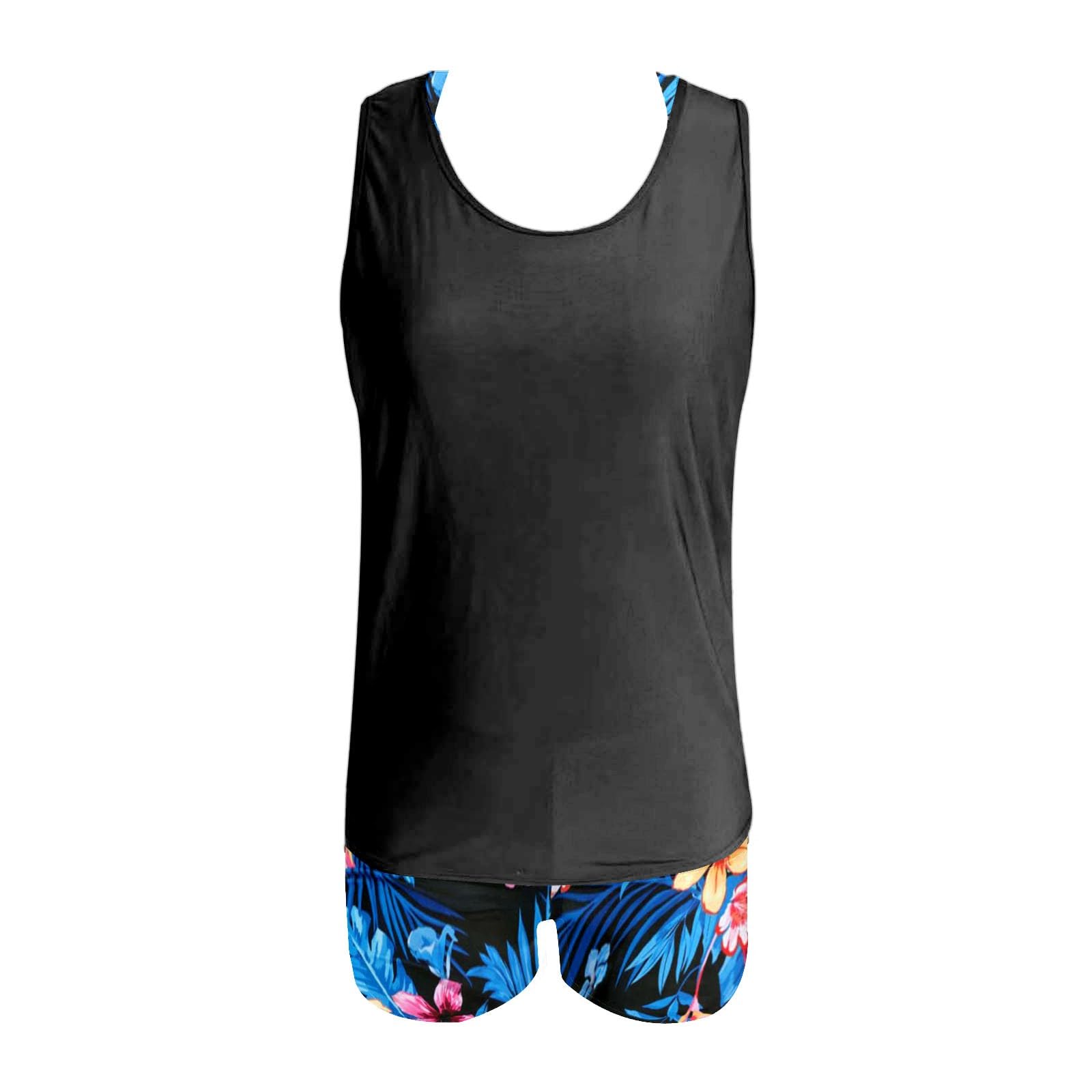 2026 - Traje de baño sexy para mujer, bikini con abertura dividida, cintura alta, push up, traje de baño de playa de tres piezas, Bu2, XL