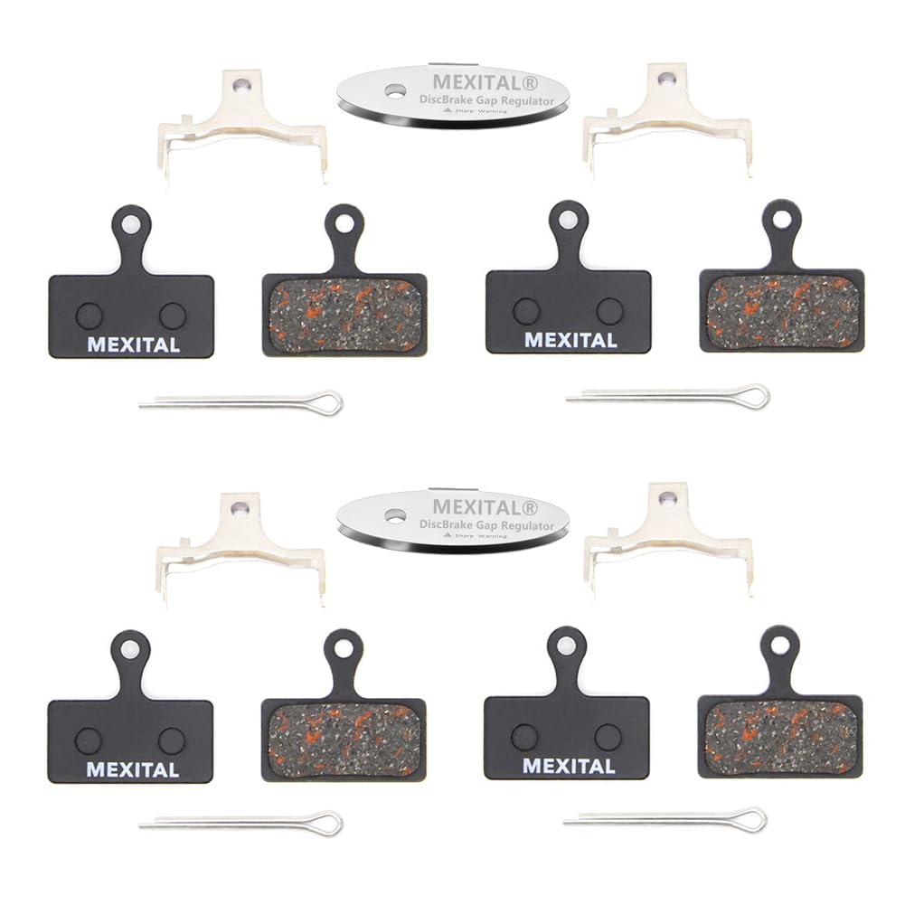 MEXITAL 4 pairs Disc Brake Pads fit for Shimano Deore M610 M615 M6000 SLX M666 M675 M7000 XT M785 M8000 Saint BR-M820 XTR M960 M985 M987 M988 M9000 M9020 Alfine BT-S700 RS785 RS685