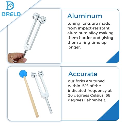 DRELD DNA Repair Tuning Fork Set of 6-128, 256, 512, 1024, 2048, 4096HZ Tuner for Healing Musical Instruments - Image 3