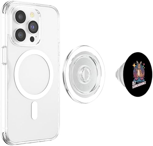 Miniatura 3 de DJ Kangabounce Kangaroo Party DJ Retro Turntable Vibes PopSockets PopGrip for MagSafe