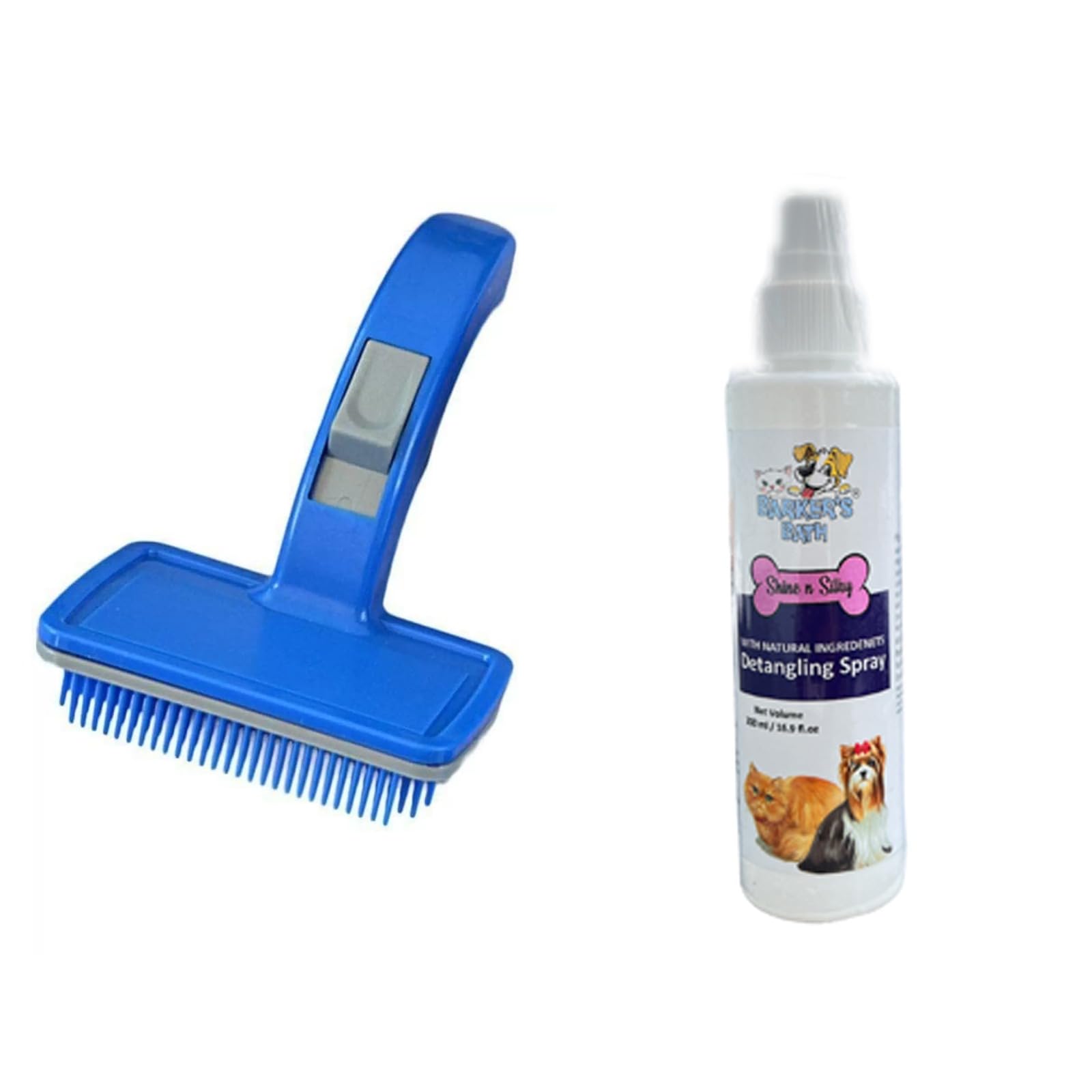 Dog Plastic Sleeker Brush Large + Detangling Spray - Your Pets Ultimate Grooming Combo" combo of 2 pcs (B0CLJKPVH5) Amazon Price History, Amazon Price Tracker