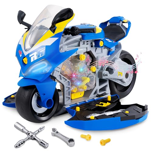 Take Apart Motorcycle Toy Engine Building Kit, Lights & Sounds,Kids Age 3-5 - image 1