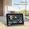Ecowitt Estación meteorológica Wi-Fi Array 7 en 1 Jardín Sensor Solar Inalámbrico Exterior WS69 + 3 en 1 Casa Interior 7,5 Pulgadas Pantalla LCD Color Pantalla Grande Sistema de Monitoreo del Tiempo #4