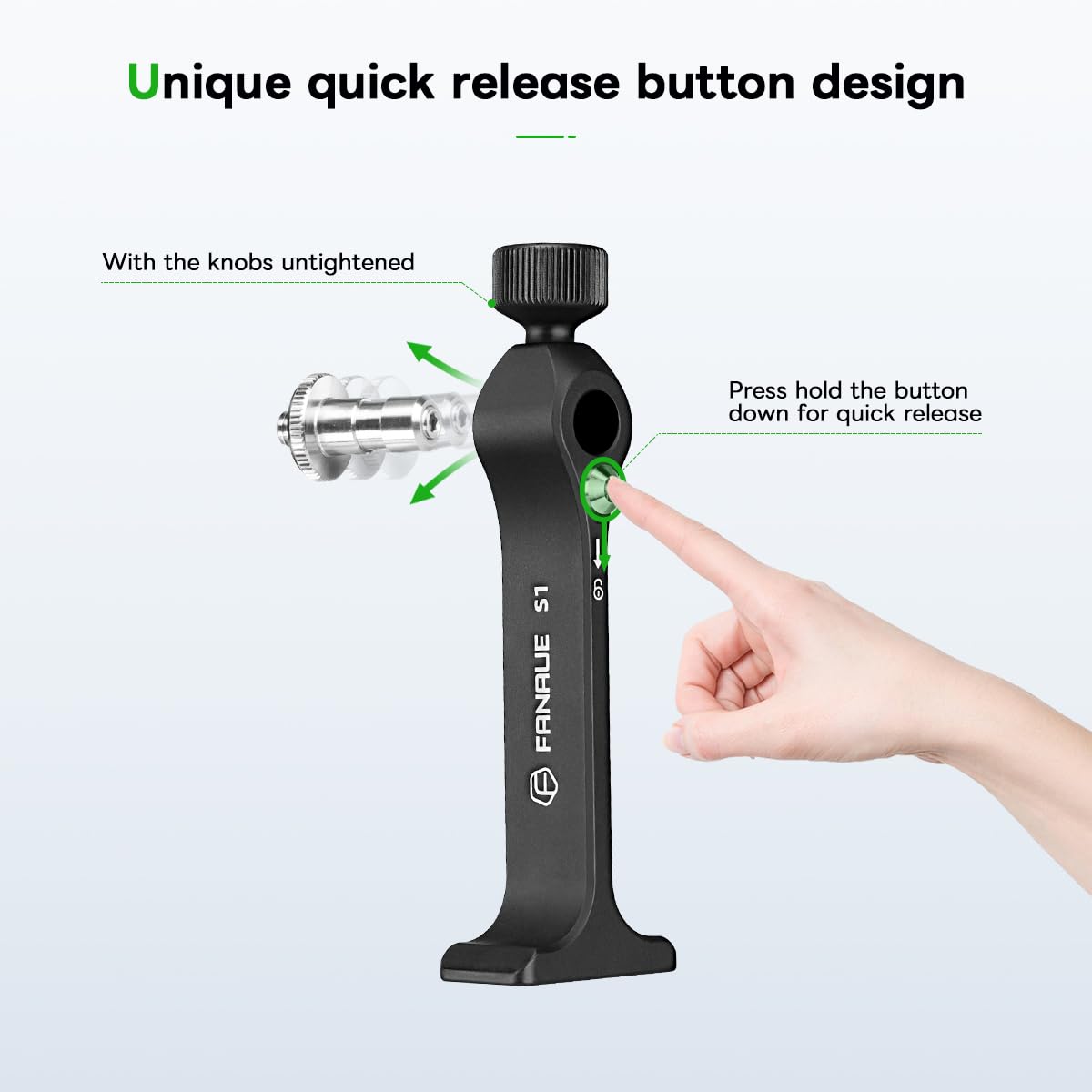FANAUE Adaptateur trépied pour jumelles avec filetage 1/4-20", compatible ARCA SWISS, adapté pour l'observation des oiseaux, la chasse, l'observation de la faune, etc.