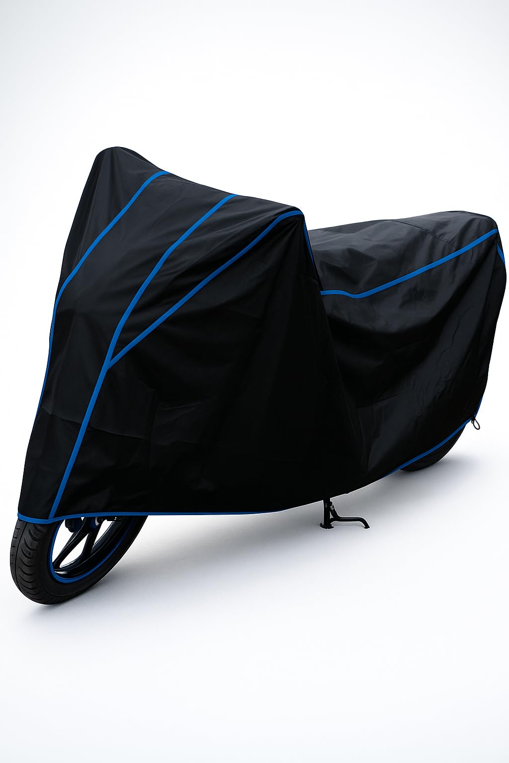 MNG Sparky Bike Cover Compatible with Harley Davidson Iron 883 | Heavy-Duty, All-Weather Protection | Universal Fit for Motorcycles & Scooters (Navy & Black Piping)