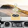 Solar Car Air Freshener, Rotating Ballerina Fragrance Diffuser, Long Lasting Scent Aromatherapy, Automatic Motion, Elegant Dashboard Decoration, Gold, Silver #4