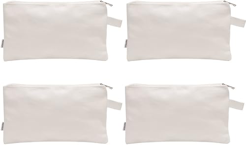 Miniatura 2 de Estuches con cierre para organización de herramientas de Augbunny, 100 % algodón, 16 onzas, ultrarresistentes, multiusos, de lona, 4 unidades