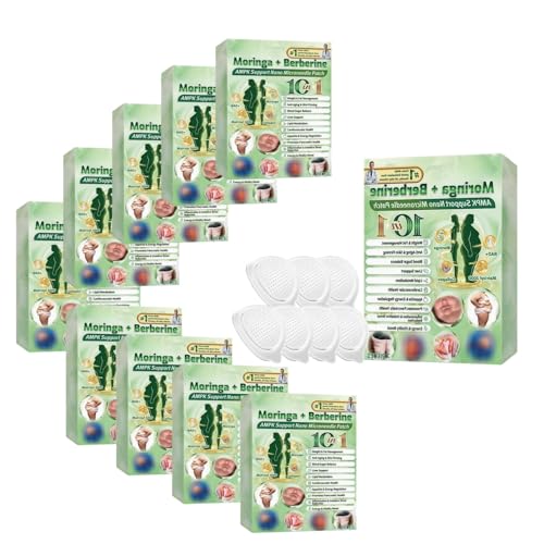 Moringa Berberine Schlankheits-Patch, Nano, Microneedle, Schlankheits-Patch, 10 in 1, Schlankheits-Patch, Fettverbrennung, Straffung und Stoffwechsel, tragbar, flacher Bauch, einfach anzuwenden