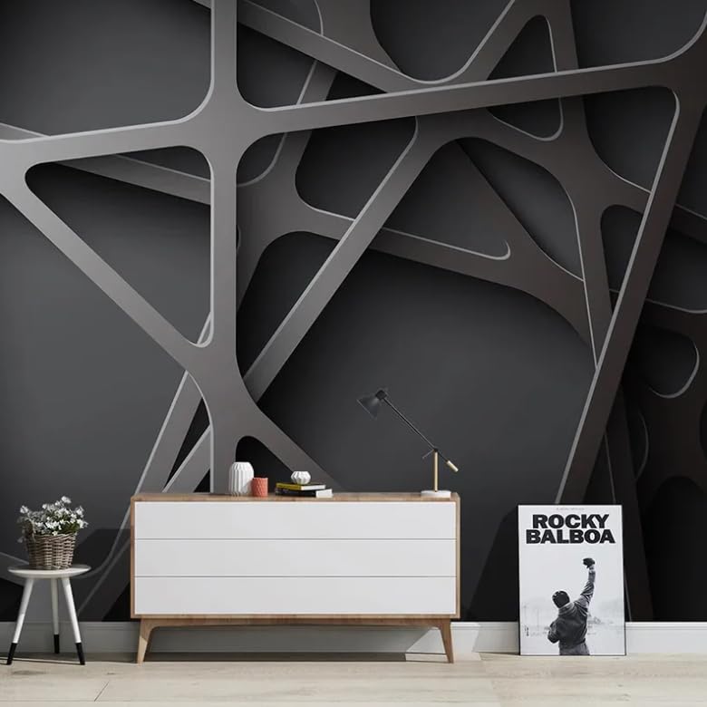 Papier peint fleurs violettes 3D pour masquer un mur de chambre - 3