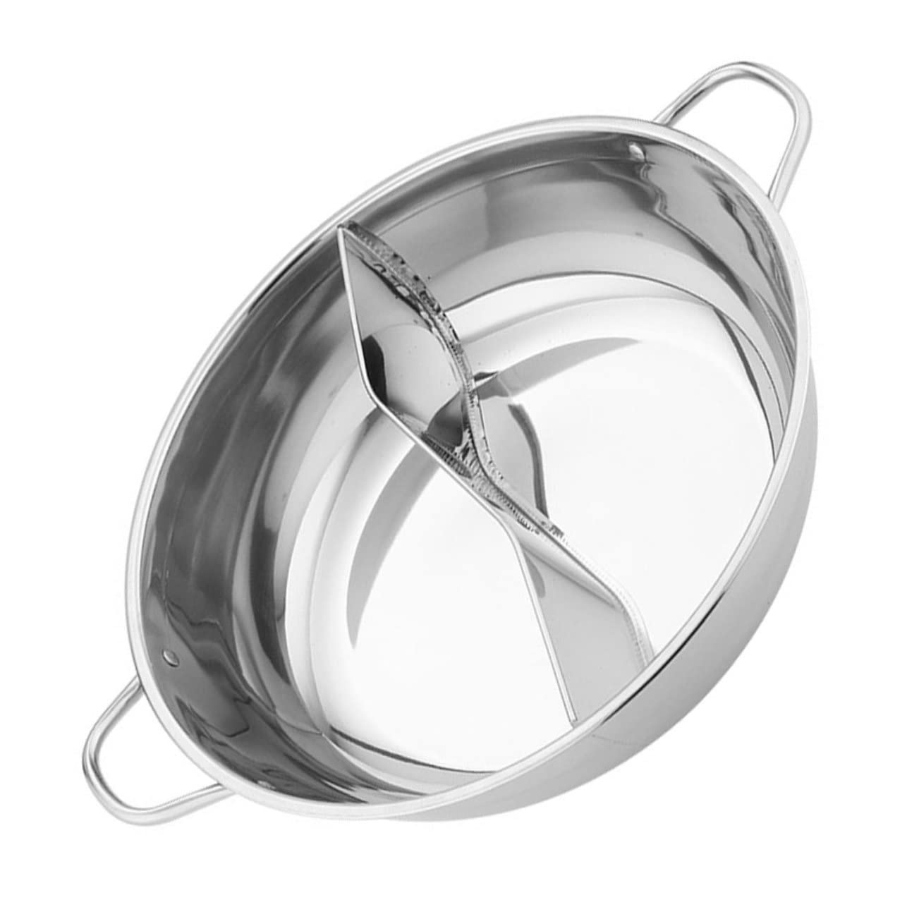 Casserole avec s&eacute;parateur double compartiment pour induction