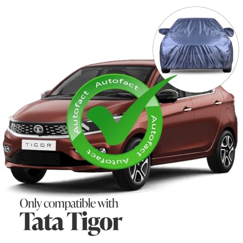 Image of Autofact Premium Car Cover for Tigor | All Weather Water-Resistant Full Body Car Cover | Light-Weight Triple-Stitched Outdoor Shield with UV Protection, Dustproof & Heat-Resistant
