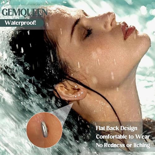 G23 Titanium Flat Back Earrings Hypoallergenic - 14K Gold Filled Internal Thread Stud Earring 16G 18G Cartilage Helix Tragus Conch Piercing Jewelry Nose Lip Labret Studs for Women Men 3 Pairs4