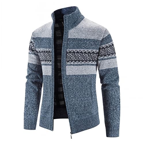 Winter Cardigans for Men Thicker Warm Casual Good Male Slim Fit Outwear Winter Sweaters(C,XL 63-70kg)3