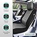 FH Group Full Set Faux Leather Car Seat Covers - Universal Fit, Low Back Front Seat Covers, Airbag Compatible, Split Bench Rear Seat Cover for SUV, Sedan, Gray