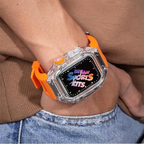 Correa transparente para Apple Watch 45mm con carcasa rígida protectora 2