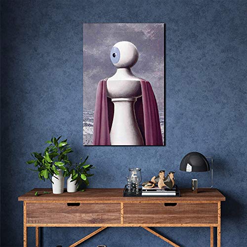 Tableau abstrait surréalisme Magritte Rene pour habiller un grand mur vide