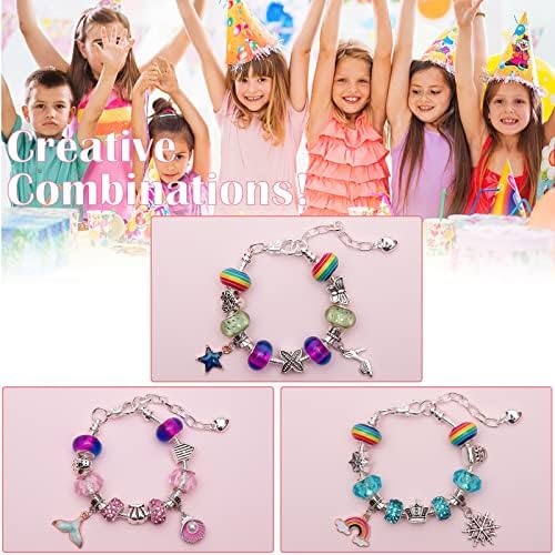 BENUAN Gifts for Teenage Girls DIY Jewellery Making Kit, Charm Bracelet Making Kit Arts Crafts for Kids, Gift Jewellery Bracelet Set Graduation Christmas Birthday Present for Girls