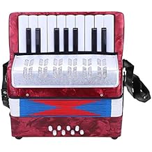 17 Key 8 Bass Entry Level Accordion, Beginner Accordion Piano Accordion Instrument Accordion for Beginners Adults with Adjustable Shoulder Strap