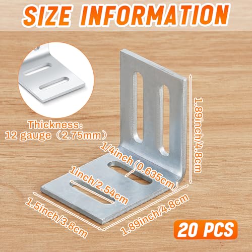 Fixations de dessus de table Dunzy en acier : maintien solide de 3,8 x 5,1 cm