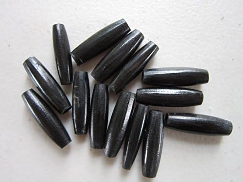 Genuine Black Buffalo Bone Hairpipe Beads (1 Inches / 100 Pieces) Native American Beads