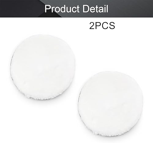Miniatura 4 de Utoolmart Almohadilla de pulido de lana de 7 pulgadas, rueda de pulido de gancho y bucle para coche, pulidor orbital automático, 2 piezas